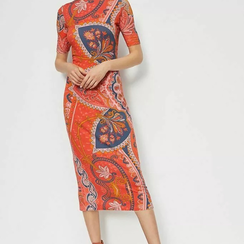 Farm Rio Giannina Knit Midi Dress
